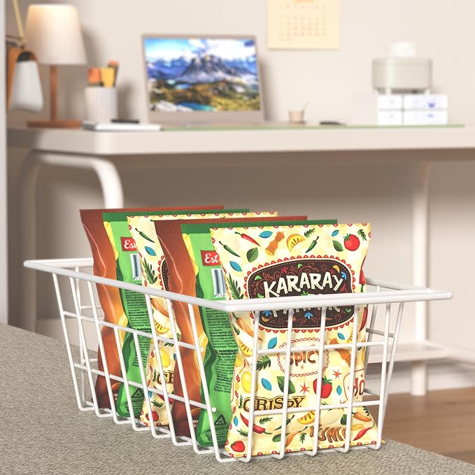 SANNO 17.5in Chest Freezer Basket, Freezer Organizer Bins, Sturdy Metal Wire - Image 4