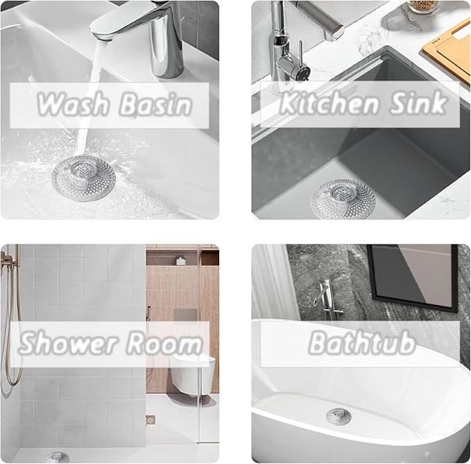 Tub Drain Protector Drain Hair Catcher, Stainless Steel Bathtub Shower Drain - Image 7
