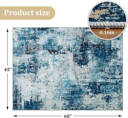 Office Chair Mat for Hardwood Floor, 60"x45" Easy Glide Computer Chair Mat Protector for Rolling Chair Under Desk Rug Nonslip Backing, Machine Wash