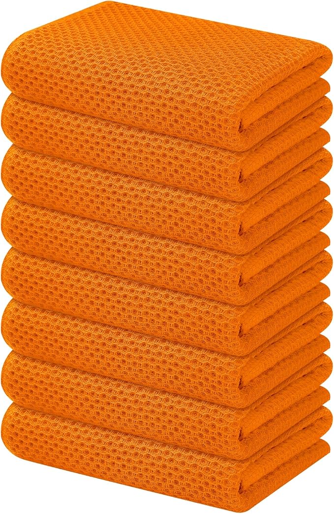 Kitinjoy 100% Cotton Waffle Weave Kitchen Hand Towels by Kitinjoy