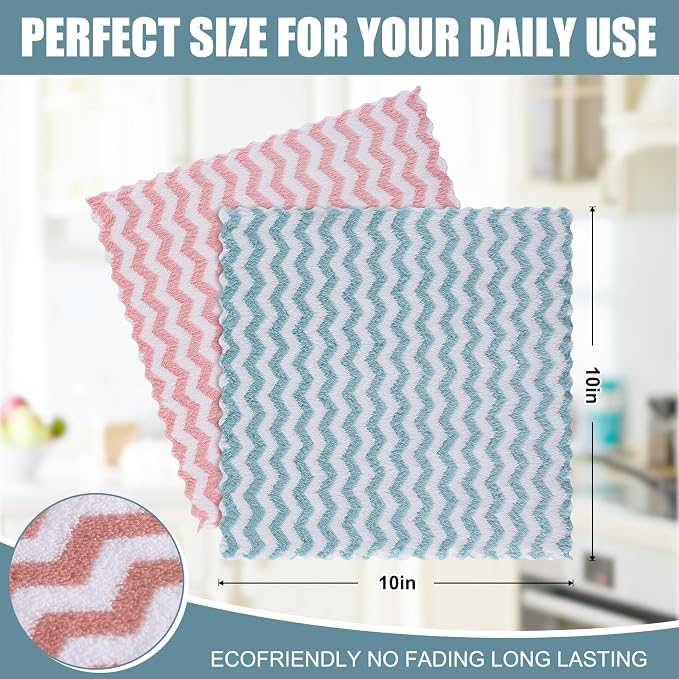 Homaxy 12 Pack Kitchen Dish Cloths, Ultra Soft and Absorbent Dish Towels - Image 2
