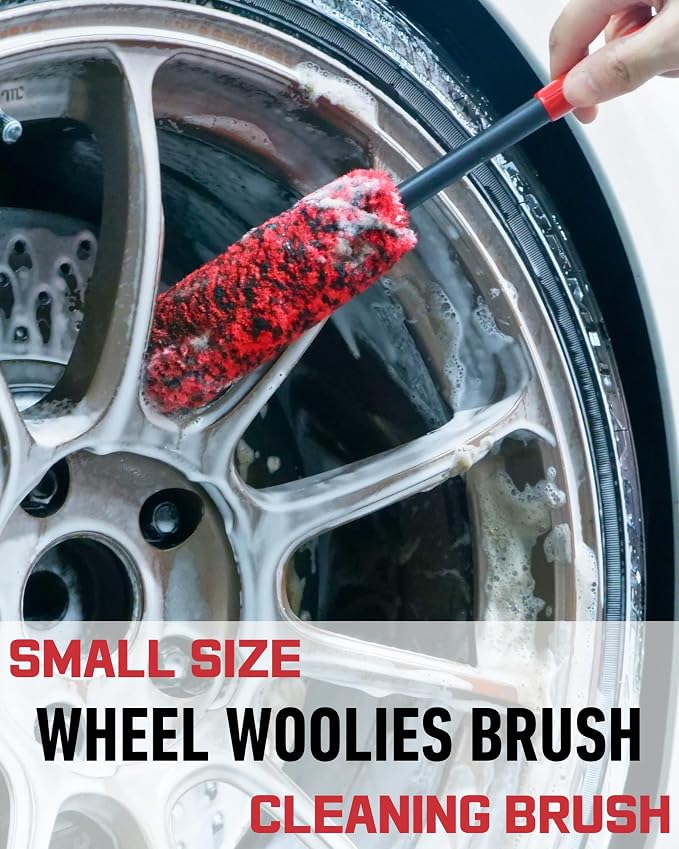 Wheel Brushes for Cleaning Wheels- 2X Soft Wheel Cleaning Woolies Brush - Image 3