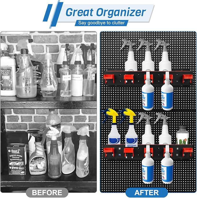 2 Sets Wall-Mounted Spray Bottle Storage Rack, Universal Holder - Image 2