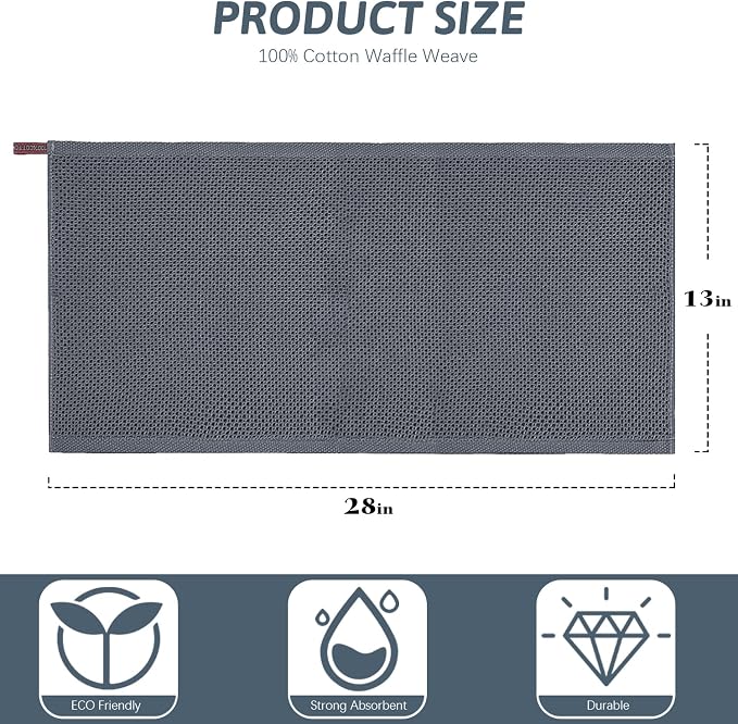 Nialnant 100% Cotton Waffle Weave Kitchen Towel, Soft Absorbent Quick Drying - Image 2