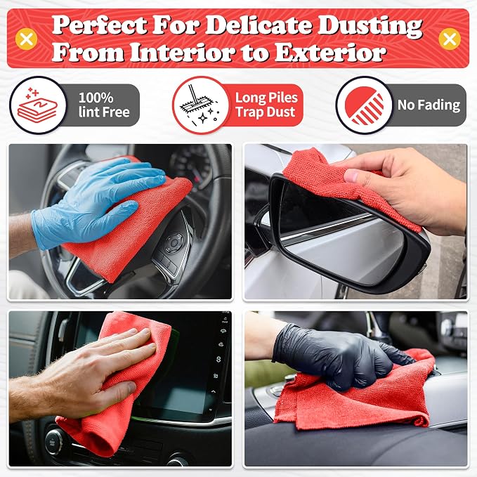 FIXSMITH Shop Towels, 200 Pack Microfiber Towels - Image 3