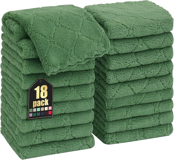 Homaxy 18 Pack Kitchen Dish Cloths, Super Soft and Absorbent Coral Velvet Dish by Homaxy
