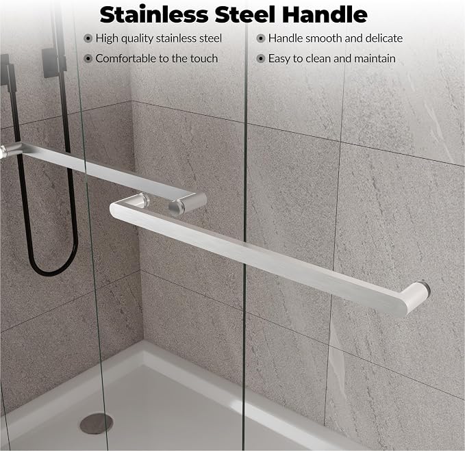 56"-60" W x 72" H Double Sliding Shower Door - Image 3