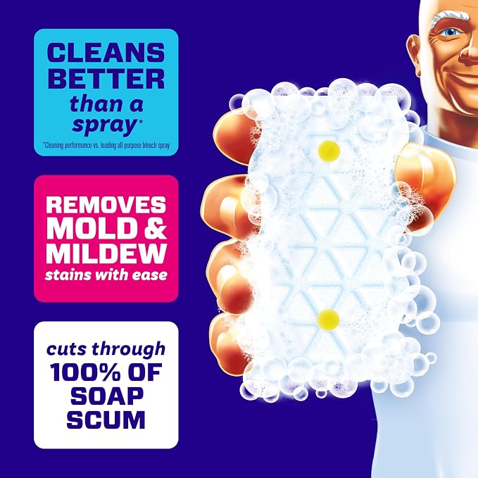 Mr. Clean Magic Eraser Sponge, Bathroom Cleaner, Shower Cleaner, Tub Cleaner - Image 2