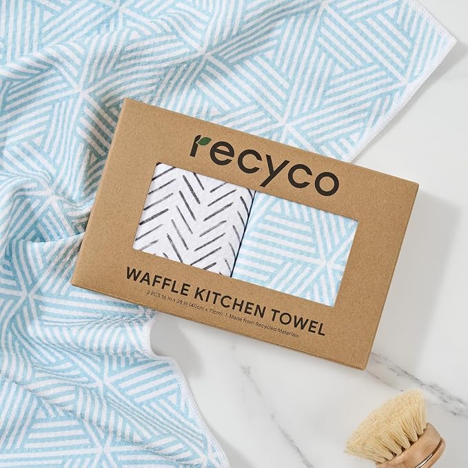 RECYCO Waffle Kitchen Towel Set of 2 - Image 7