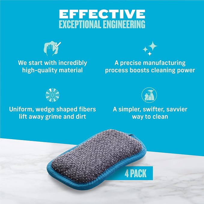 E-Cloth Washing Up Pad, Premium Microfiber Non-Scratch Kitchen Dish Scrubber - Image 6