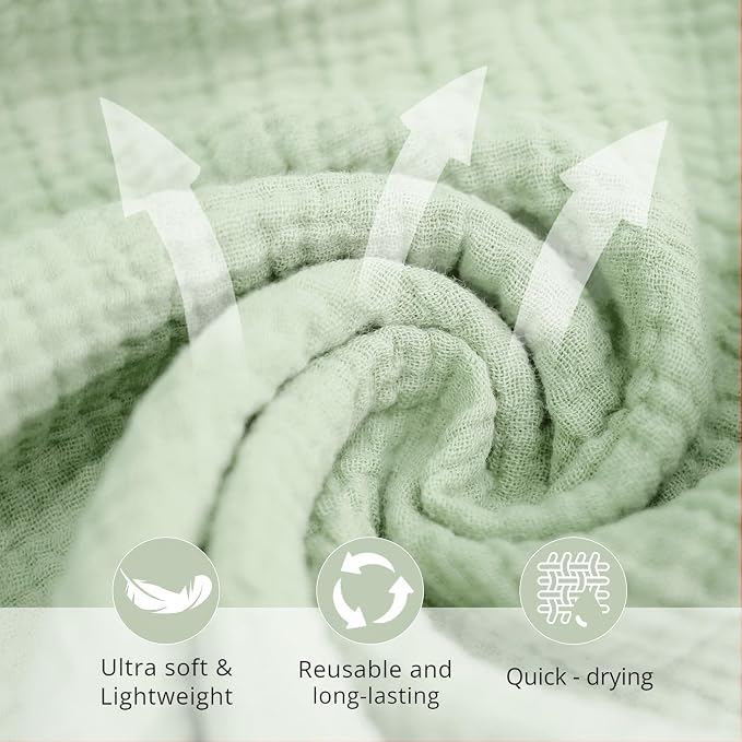 Konssy 6 Pack Face Cloths, Soft Wash Cloth - Image 6