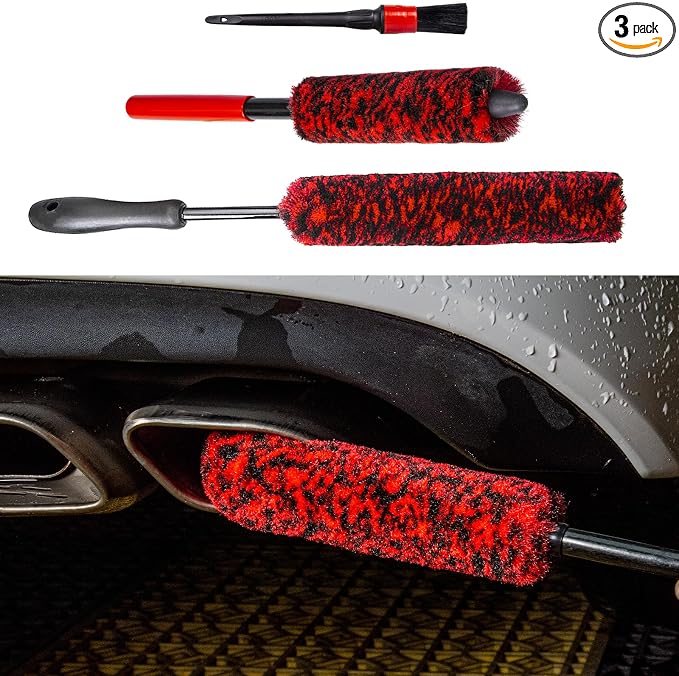 Metal Free Soft Wheel Cleaner Brush, Synthetic Wool Car Cleaning Brush by bzczh