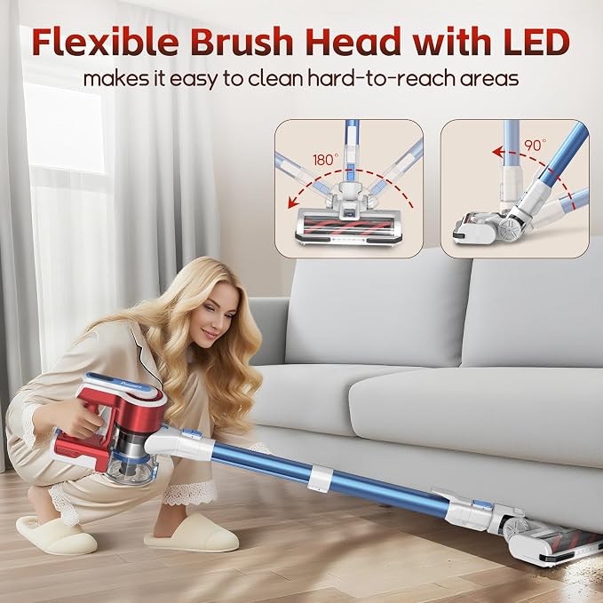 Cordless Vacuum Cleaner for Home, 45Kpa Lightweight Stick Vacuum - Image 4