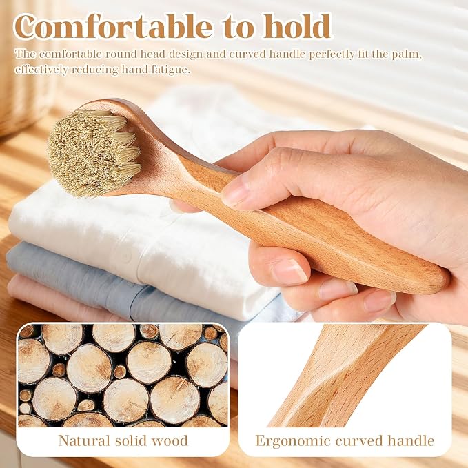 3 Pcs Wooden Laundry Stain Brush Stain Remover Dauber Brushes - Image 2