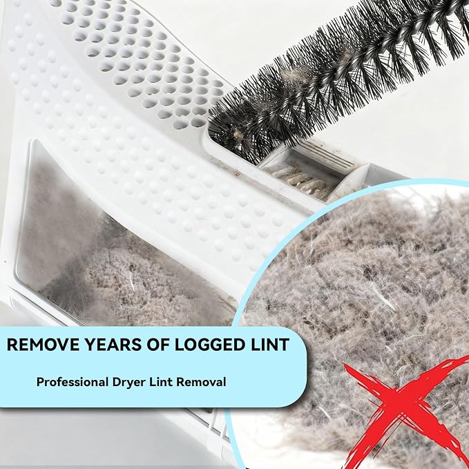 Washing Machine Cleaning Brush, Dryer Vent Cleaner Kit, Crevice Brush - Image 2