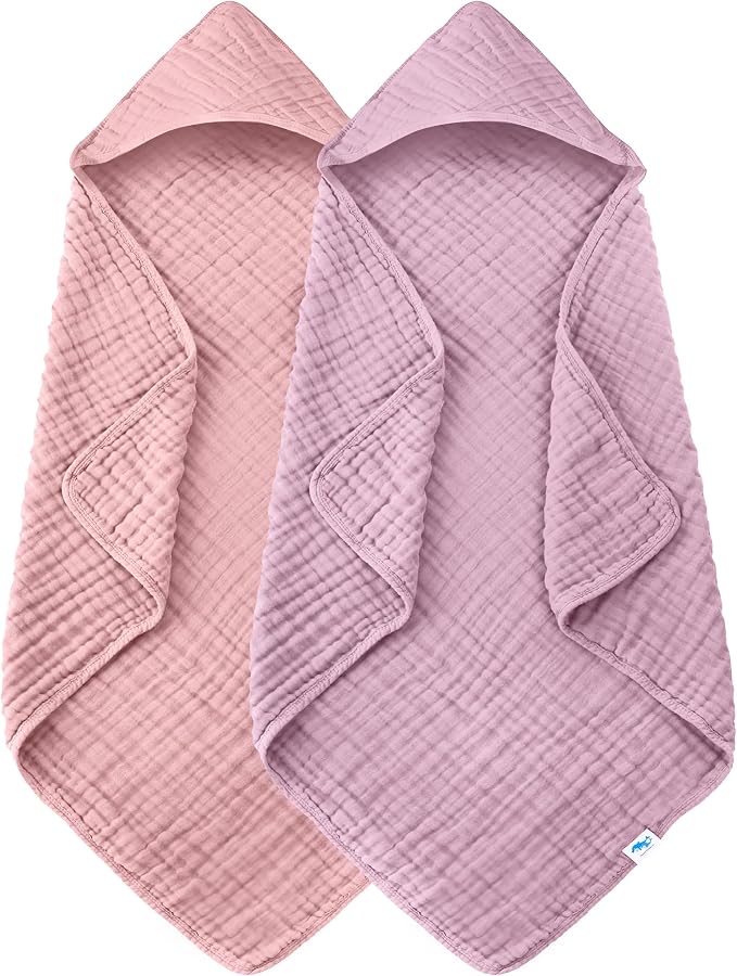 SWEET DOLPHIN Muslin Hooded Baby Bath Towels by SWEET+DOLPHIN