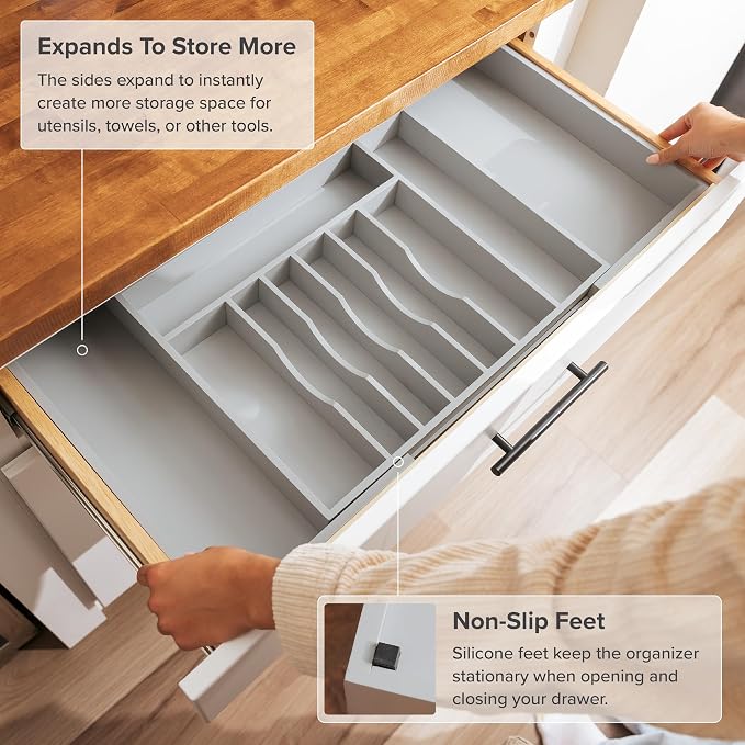 KitchenEdge Premium Silverware, Flatware and Utensil Organizer - Image 6
