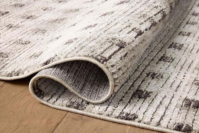 Loloi Jeremiah Brent Bleecker Collection BLE-06 Silver/Charcoal 7'-10" x 10' Area Rug