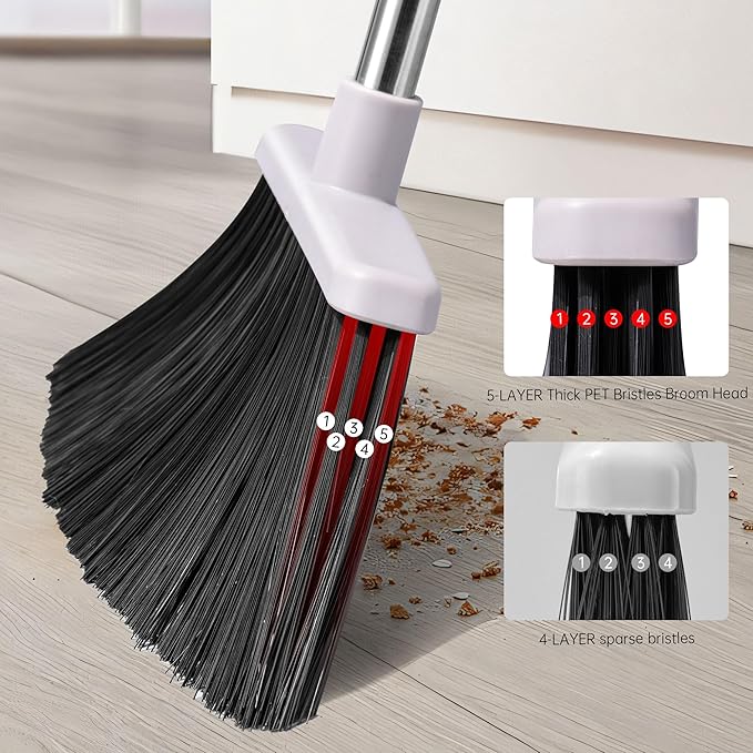 Broom with Dustpan Combo Set, Hand Broom and Dustpan Set - Image 5
