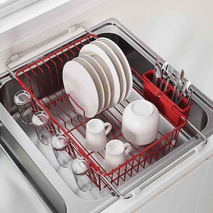 JASIWAY Dish Drying Rack in Sink, Dishes Drainers by JASIWAY