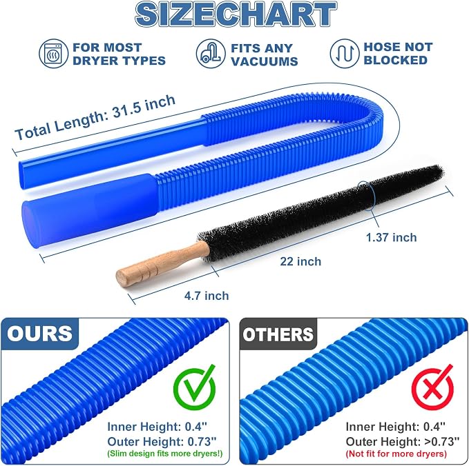 2 Pieces Dryer Vent Cleaner Kit Compatible - Image 3