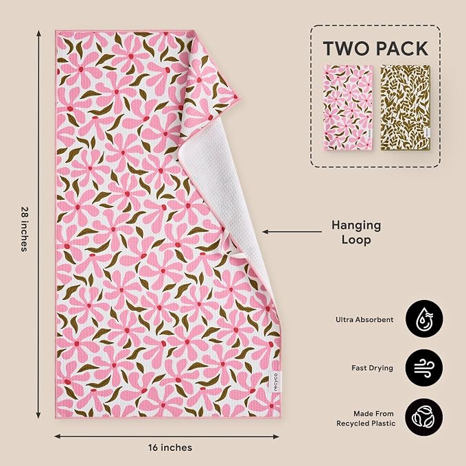 RECYCO Waffle Kitchen Towel Set of 2 - Image 7