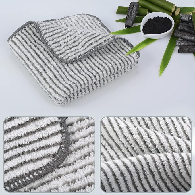 SINLAND Microfiber Face Cloths Highly Absorbent Washcloths Soft Feel Fingertip - Image 8