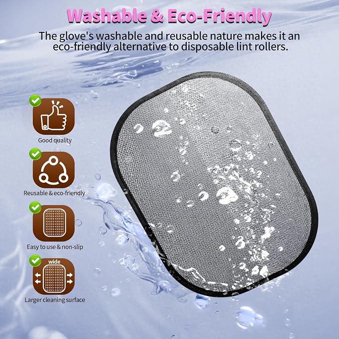 Pet Hair Removal Glove for Dogs & Cats, Newly Upgraded Reusable Electrostatic - Image 6