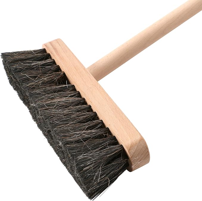 Creative Co-Op Beech Wood Broom & Standing Metal Dust Pan, Natural & Black - Image 6