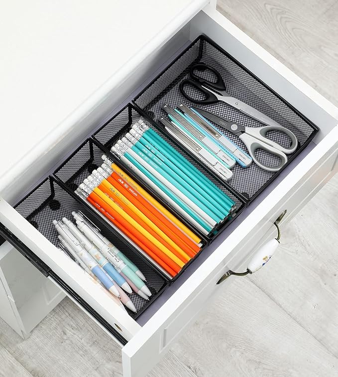 BYCY Silverware Drawer Organizer, Mesh Utensil Organizer - Image 3