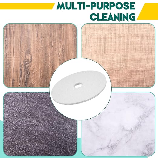 20" White Scrubbing Pads Commercial Cleaning Orbiter Pads-Maintenance Non Woven - Image 4