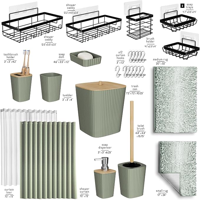 Clara Clark Bathroom Accessories Set - Image 3