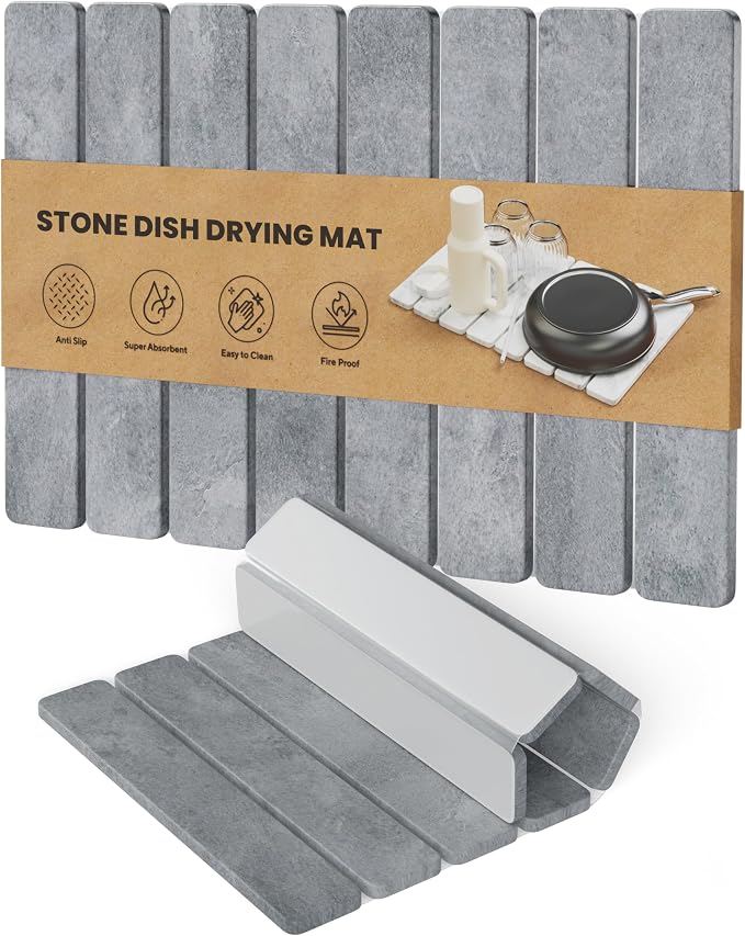 Stone Drying Mat for Kitchen Counter by CHROMECLUB
