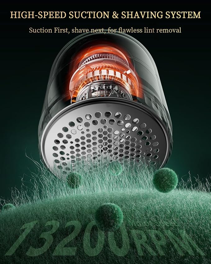 Fabric Shaver with Lint Brush, Large Lint Shaver with Digital Display, 3-Speeds - Image 7