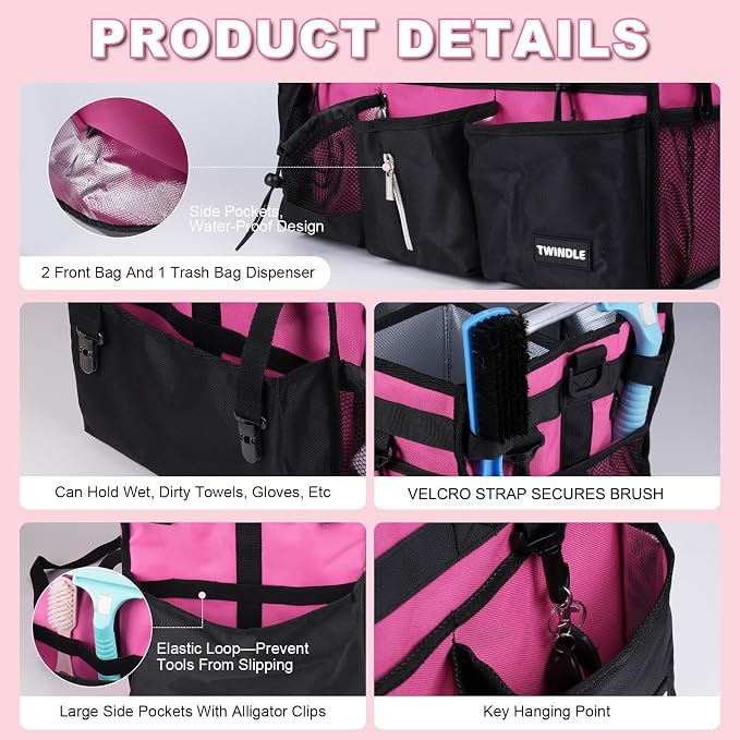 Large Cleaning Caddy Bag With Detachable Divider, Caddy Organizer With Handle - Image 6