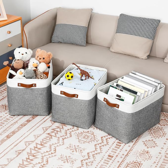 DULLEMELO Large Storage Baskets, Fabric Storage Basket - Image 5