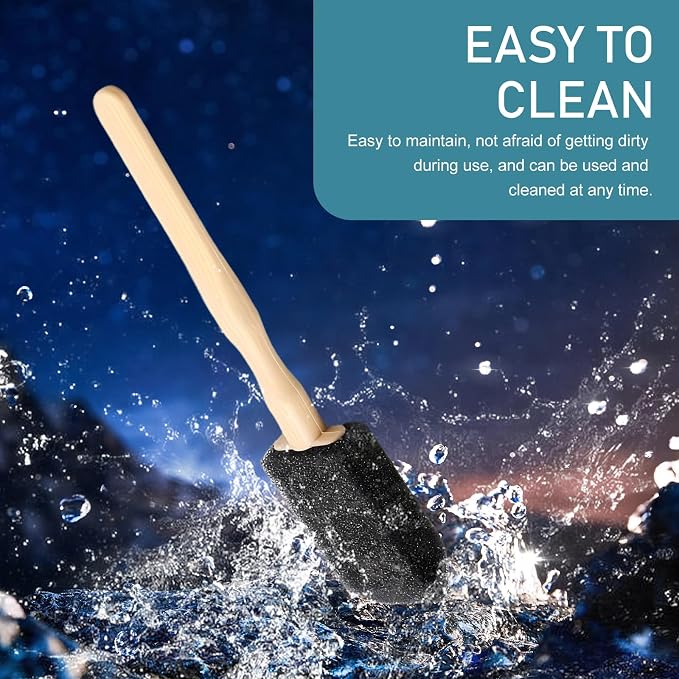 10 PCS Car A/C Vent Cleaning Brushes, 5.51" x 0.98" Sponge Duster - Image 3