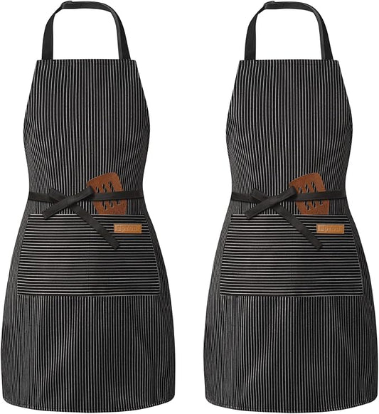 BeLuyi 2 Pack Adjustable Bib Apron by BELUYI