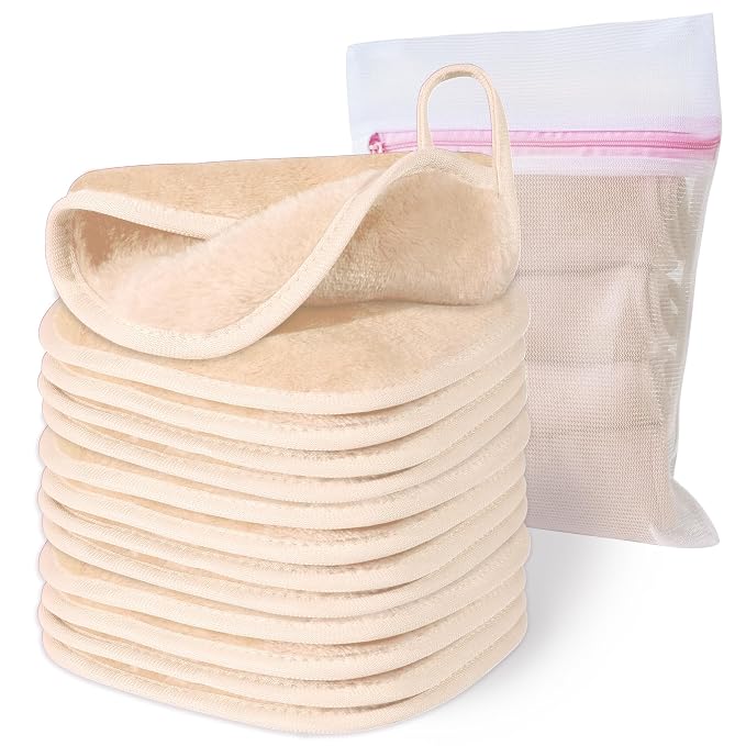 Makeup Remover Cloth, 12 Pack Makeup Remover Pads Microfiber Face Washcloth by Natwag