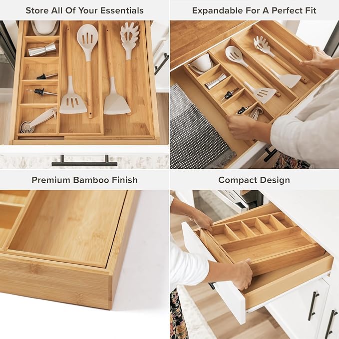 KitchenEdge Adjustable Kitchen Drawer Organizer - Image 3