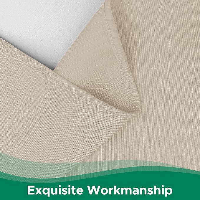 Biscaynebay Wrap Around Bed Skirts for Queen Beds 16" Drop, Light Camel Adjustable Elastic Dust Ruffles Easy Fit Wrinkle & Fade Resistant Silky Luxurious Fabric Solid Machine Washable