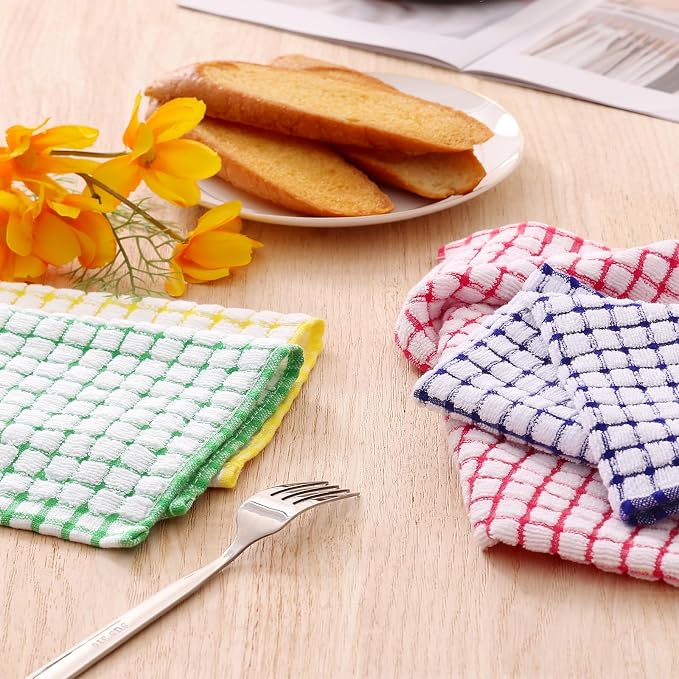 Kitinjoy Cotton 6 Pack Terry Kitchen Towels, 16 x 25 Inches Super Soft and - Image 9