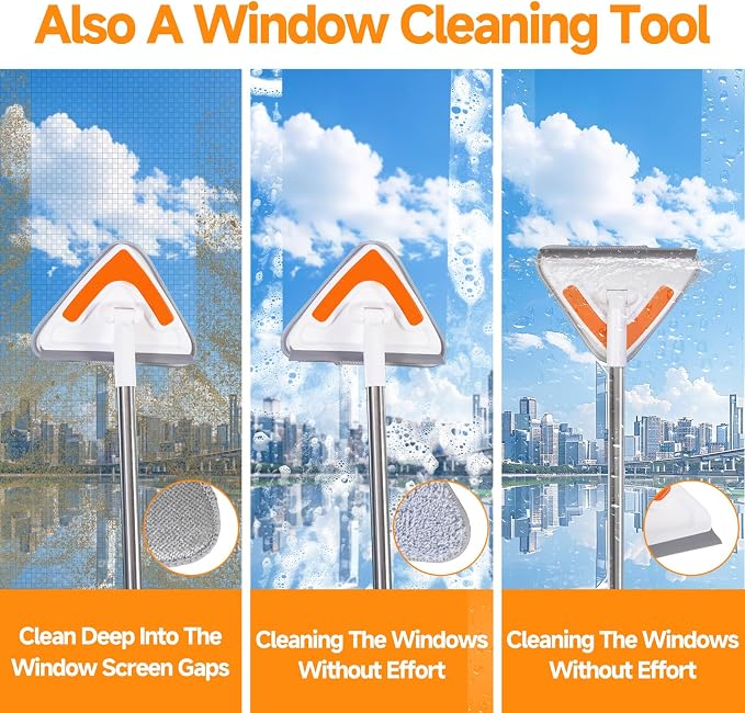 Wall Mop Cleaner with Long Handle, 94” Multipurpose Wall Duster, Ceiling Mop - Image 4