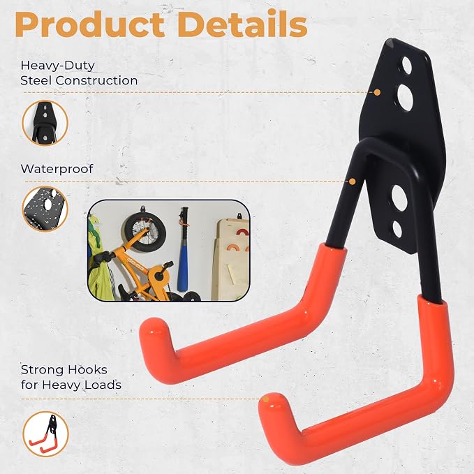 16 Pack Steel Heavy Duty Garage Hooks Storage Hooks - Image 5