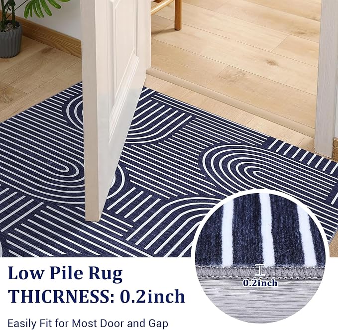 Modern Rug 2.5x8 Runners for Hallways, Abstract Kitchen Runner Rugs Non Slip - Image 6