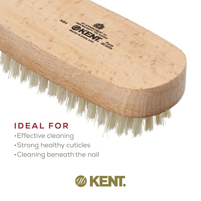 Kent NB4 Natural Bristle Fingernail Brush and Hand Scrub Brush - Image 6