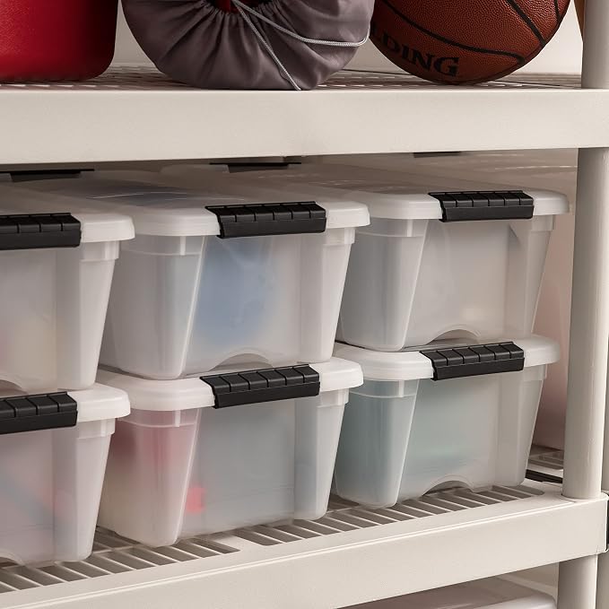 IRIS USA 13 Qt Stackable Plastic Storage Bins - Image 7