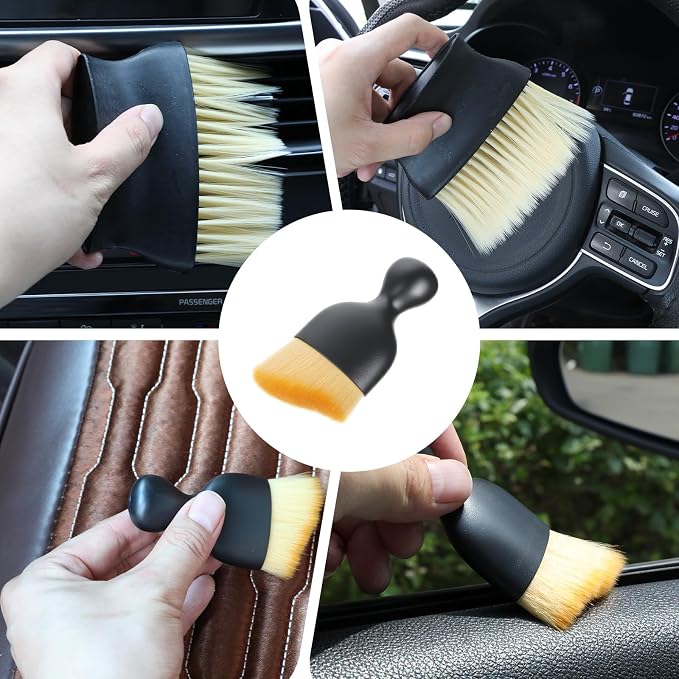 4 Pcs Car Interior Cleaning Brush Automotive Interior Dusting Brush Soft - Image 7
