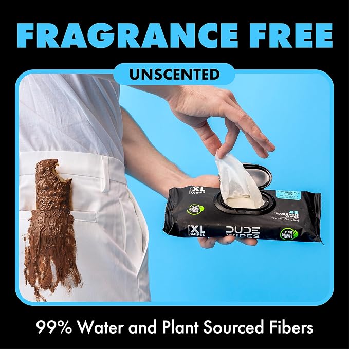 DUDE Wipes Unscented Flushable Wipes - Image 2
