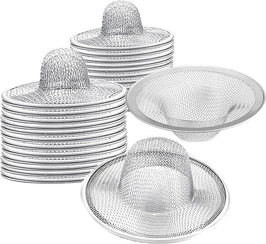 40 pcs Heavy Duty Stainless Steel Slop Basket Filter Trap, 2.75" Top / 1" Mesh by BESSEEK